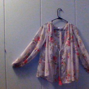 Time and tru floral blouse